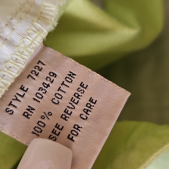 Khakis Lime Green Cargo Crop Pants size 22W Cotton X-2517 - Picture 4 of 4